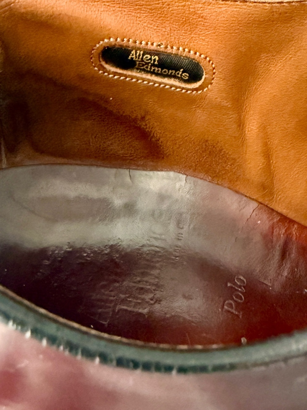 Allen Edmond Two-Tone Black & Brown Leather Wingtip Oxfords - Men's - Picture 8 of 10